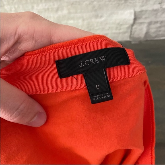 J. Crew Linen Poppy Orange Ruffle Trim Skirt - Picture 6 of 6